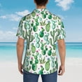 thumbnail image 6 of Balery Cactus Plants1 Print Men's Hawaiian Shirts Short Sleeve Beach Shirt Relaxed Fit Vacation Button Down Shirts-XX-Large, 6 of 9