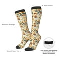 thumbnail image 4 of Rateoe 70s Hippie Style Pattern Women’s Knee High Crew Socks,Trouser Socks Comfortable, Breathable, Moisture-Wicking and Soft, 4 of 6