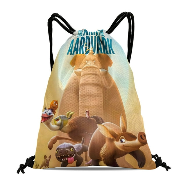 El Arca y el Cerdo Hormiguero Mochila de Cuerdas para Deportes y Gimnasio, Bolsa de Cuerdas Resistente al Agua, Bolsa Cinch, 30×40cm