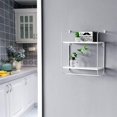 WELLAND Wesley 2Tier Wall Mounted Floating Shelf with Towel Bar, Over