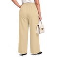 thumbnail image 6 of Gleelist Women's Plus Size Dress Pants High Waist Wide Leg Work Pants Flowy Business Casual Palazzo Slacks Trousers with Pockets(XL-5XL), 6 of 6