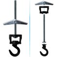 thumbnail image 3 of Swivel Hook Hangers, Multi-Functional for Hanging, Screws and Anchors Included, 2 Sets Per Pack,Black, 3 of 7