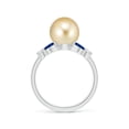 thumbnail image 2 of ANGARA Golden South Sea Cultured Pearl & Sapphire Butterfly Ring in 14K White Gold for Women | June Birthstone, Birthday, Anniversary, Jewelry Gift for Women | Pearl Ring, 2 of 9