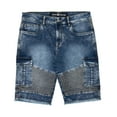 thumbnail image 6 of X RAY Men's Cargo Denim Shorts Slim Look Casual Moto Frayed Hem Stretch Knee Length Jean Shorts for Men, 6 of 6