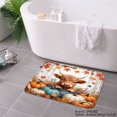 thumbnail image 5 of SPXUBZ Autumn Highland Cow with Pumpkins Non Slip Flannel Floor Mat for Bathroom Kitchen Bedroom Decor 16x24 inch, 5 of 5
