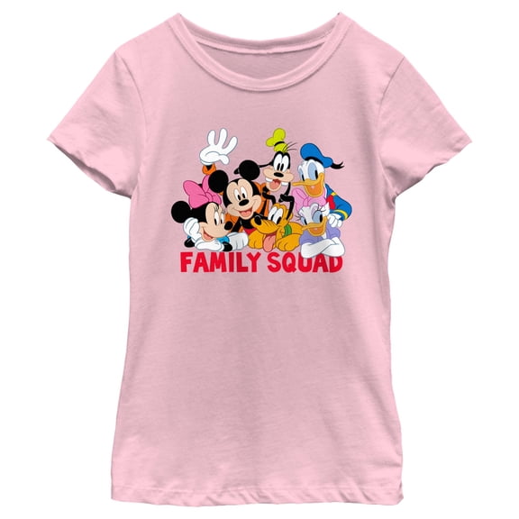 Girl's Mickey & Friends Family Squad Graphic T-Shirt