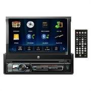 Dual  7 in. Single-DIN in-Dash DVD with Motorized Touchscreen Bluetooth