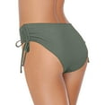 thumbnail image 3 of Women's Swimwear High Waisted Bikini Bottom Tie Side Solid Color Swim Pants Comfortable Stretchy Beach Pool Swim Shorts, 3 of 4
