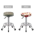 thumbnail image 3 of Popsicle print Round Bar Stool Seat Covers, Elastic Round Chair Cover Stool Seat Slipcover Bar Stool Cushions Round Pad for 12-14 inch, 3 of 5