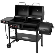 Royal Gourmet ZH3005Y 2-Burner Gas and Charcoal Combo Grill with Offset Smoker & Side Burner