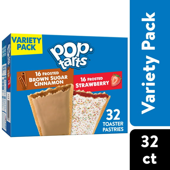 Pop-Tarts Variety Pack Instant Breakfast Toaster Pastries, Shelf-Stable, Ready-to-Eat, 54.1 oz, 32 Count Box