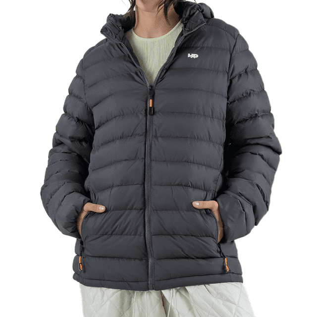 Chamarra Acolchada Impermeable Para Mujer Color Gris Talla Extra Grande