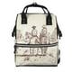 thumbnail image 1 of Fotbe Two Cowboys Riding Horses In The Desert Mochila Maternidad - Lona de Sarga Impermeable, Mochila de Pañales de Gran Capacidad con Múltiples Bolsillos y Correas Ajustables, 1 of 6