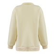 thumbnail image 4 of HaHaHappy Womens Oversized Sweatshirts Quarter Zip Pullover 2025 Fall Trendy Fashion Outfits Drop Shoulder Tunic Pullover Tops Khaki XL, 4 of 4