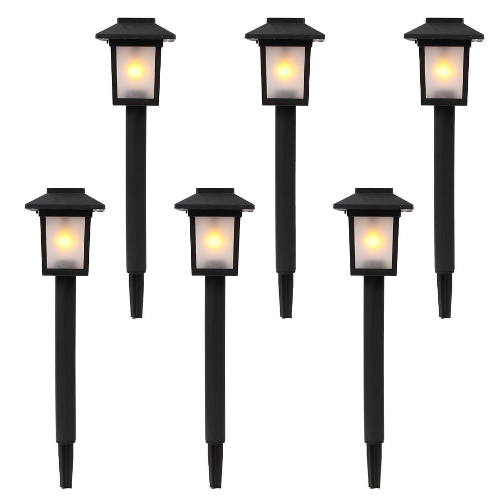 6x 96 LED Solar Power Path Torch Lights Dancing Flame Lighting Flickering Lamp 