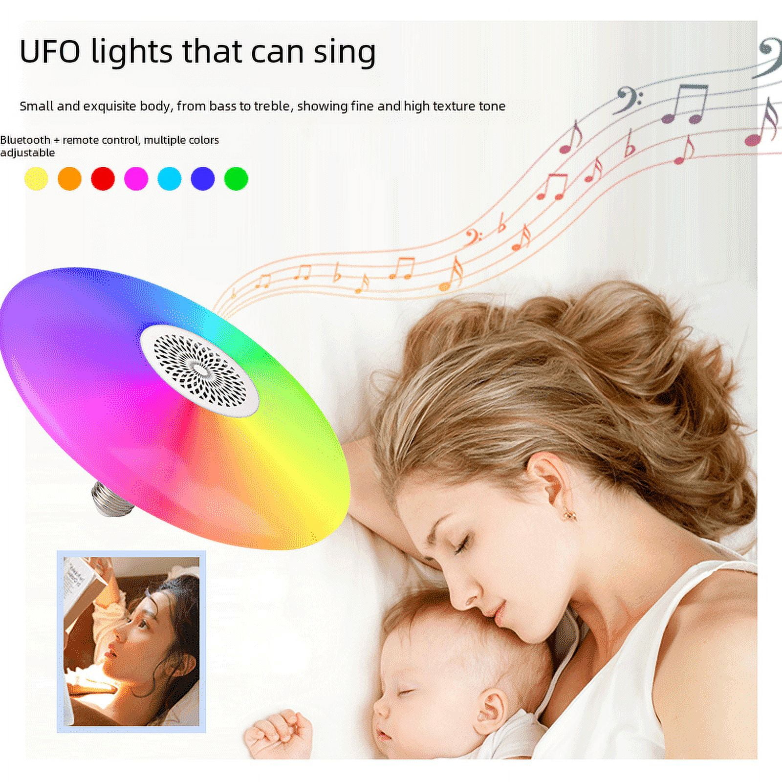 Wide pressure Bluetooth music Light led flying saucer light colorful intelligent remote control high power ceiling light RGB stage light