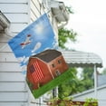thumbnail image 2 of America Forever Patriotic Red Barn Summer House Flag 28 x 40 inches Farm Life Country Airplane Sun Double Sided Seasonal American Yard Outdoor Decorative Rustic House Flag, 2 of 5