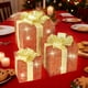 thumbnail image 4 of Juego de 3 Cajas Navideñas con Iluminación Led, Adornos Metálicos para Regalos | Decoración Navideña Impermeable para Exteriores | Cajas de Regalo Iluminadas En Plateado, Rojo y Azul | Iluminación pa, 4 of 6