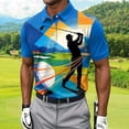 thumbnail image 5 of Fnnxeal Mens Polo Shirts Casual Graphic Golf Summer Collared Short Sleeve Polo Multicolor Shirts for Men Size XL, 5 of 5