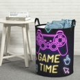 thumbnail image 3 of DouZhe Waterproof Collapsible Large Laundry Baskets, Gaming Gamepad Game Time Prints Circular Hamper with Handles, 3 of 7