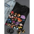 thumbnail image 3 of Smartprints Womens Graphic Tee - Mushroom Art - Regular Fit 100% Cotton, 3 of 4
