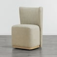 thumbnail image 2 of CHITA Modern Wingback Dining Chairs with Casters&Wood Base Set of 2, 2 of 5