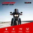 thumbnail image 4 of Krator 15" Motorcycle Fairing with Windshield, Compatible with Harley Dyna Fat Bob FXDF 2008-2017, Gloss Black ABS Headlight Fairing, Windscreen for Wind Protection, Mounting Kit included, Light Smoke, 4 of 9