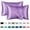 Purple, variant on Djiypn Satin Pillowcase For Hair And Skin, Pillowcases Standard Size Set Of 2, Luxury And Soft Satin Pillowcovers 2 Pack (20x30 Inches)