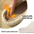 thumbnail image 4 of Smile Face Slippers for Women Comfy Thick Sole Happy Face Slippers Soft Plush Fuzzy Slip-On Women Slippers Retro Cozy Slippers Warm House Slippers for Indoor & Outdoor .., 4 of 6