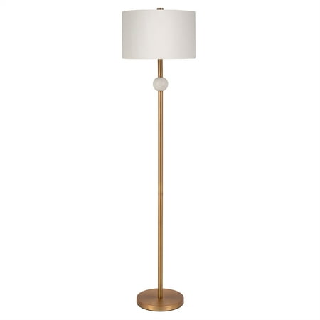 Henn Hart 63 Metal And Marble Antique Brass Floor Lamp Canada Henn Hart 63 Metal And Marble Antique, Traditional Brass Floor Lamp