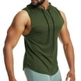 thumbnail image 2 of Workout Hooded Tank Tops Men Lightweight Breathable Muscle Sleeveless Shirt Athletic Running Gym Tanks, 2 of 8