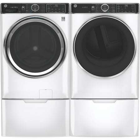 GE - 5.0 Cu Ft High-Efficiency Stackable Smart Front Load Washer w/UltraFresh Vent, Microban Antimicrobial & 1-Step Wash+Dry - White
