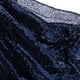 thumbnail image 3 of Mantel redondo de lentejuelas, mantel individual de poliéster para banquetes, color azul marino, 3 of 9