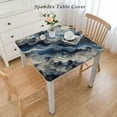 thumbnail image 2 of BANET Grey and Blue Square Tablecloth Abstract Art Print Decorative Table Cloth Washable Dust-Proof Table Cover for Kitchen Dining White, 2 of 7