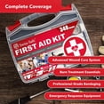 thumbnail image 6 of 2-in-1 First Aid Kit for Car, Travel & Home, Businesses - Bonus Mini Kit for Medical Emergency Aid, Survival, Camping - FSA & HSA Eligible - 348 Pcs, Large Hardcase FAK, 6 of 9