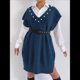 thumbnail image 5 of Vestido Tipo Suéter con Cuello en V y Cuentas para Mujer, Holgado, Tipo Chaleco, de Punto. Azul Real Talla Única, 5 of 8