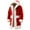 Red, variant on Christmas Cardigan Santa Jacket Coat for Men Hoodies Costume Claus Adult Suit Outfit Party Women Sherpa Lined Long Fleece Pink XL