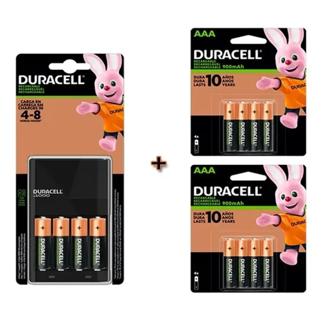 Cargador Duracell +4 Pilas Aa +8 Pilas Aaa