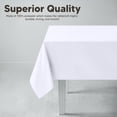 thumbnail image 2 of Utopia Kitchen Nappe Carrée 2 Pack [60x60 Pouces, Blanc] Nappe Machine Lavable Tissu Polyester Couverture de Table pour Manger, Buffet Parties, Pique-Nique, Événements, Mariages et Restaurants, 2 of 5