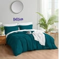 thumbnail image 2 of Bedsium Duvet Cover Cotton Solid - Duvet Cover 3 pcs, Includes 1 Duvet Cover Teal 3 pcs, Includes 1 Duvet Cover - King/Cal King (94x104) with Zipper Closure & 2 Pillow Shams, NO Comforter, 2 of 4