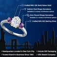 thumbnail image 2 of Gem Stone King 925 Silver and 10K Yellow Gold White Moissanite and Purple Amethyst Engagement Ring for Women | 2.00 Cttw | Oval 8X6MM | Gemstone Birthstone | Size 5, 2 of 7