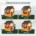 thumbnail image 2 of Ktaxon Wooden Outdoor Playhouse Lemonade Stand w/ Split Door, Pretend BBQ Grill Set, 50pcs Accessories, Ages 3-8, Light Brown, 2 of 9