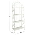 thumbnail image 3 of SAFAVIEH Tyrique Outdoor Patio 4 Tier Shelf Unit, Antique White, 3 of 12
