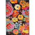 thumbnail image 1 of Unique Loom Lyon Floral Garden Area Rug 4' x 6' Rectangle Black/Yellow, 1 of 2