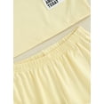 thumbnail image 6 of Child Girls' Summer 2 Piece Outfit Round Neck Short Sleeve Tops + Elastic Waist Flare Pants Set, 6 of 8