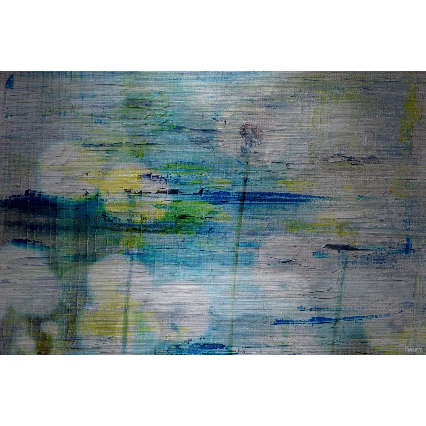 "Dandy Puff Lights" Painting Print on Brushed Aluminum