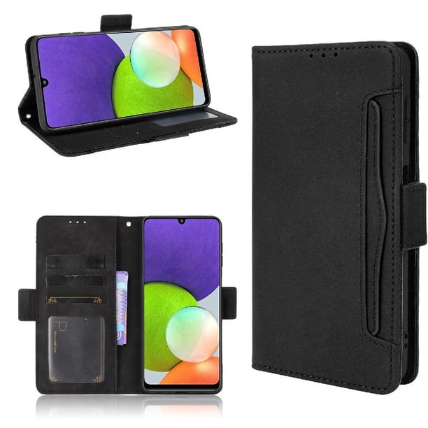 Funda Cartera Magnética para Samsung Galaxy A22 4G- Tarjetero Desmontable, Cuero PU, Soporte
