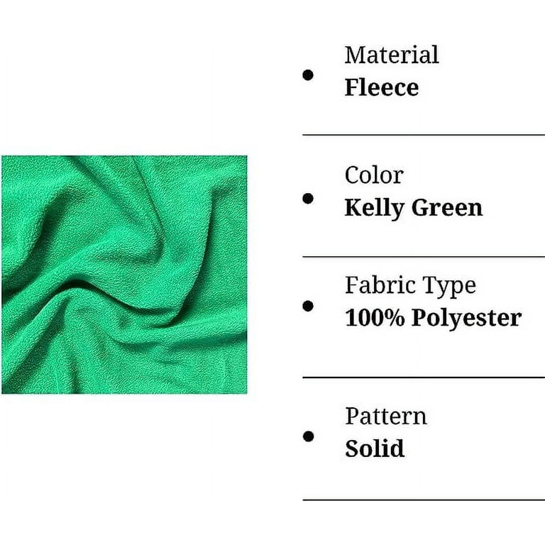  Solid Anti-Pill Polar Fleece; No-Sew Tie Blanket Fabric (Kelly  Green)