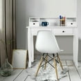 thumbnail image 2 of Costway Writing Desk Mission White Home Office Computer Desk 4 Drawer White, 2 of 10