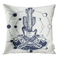 thumbnail image 1 of RYLABLUE Cowboy Tattoo and Guitar Crossed Revolvers Cactus Symbol Throw Pillowcase Cushion Case Cover, 1 of 1